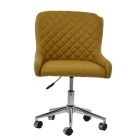 Heron Office Chair Light Tan Brown Leather & Chrome