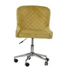 Heron Office Chair Camel Velvet & Chrome