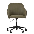 Lule Office Chair Taupe Leather & Black