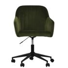 Lule Office Chair Olive Green Velvet & Black