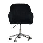 Lule Office Chair Black Velvet & Chrome