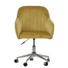 Lule Office Chair Camel Velvet & Chrome