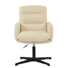 Katarni Office Chair Cream Leather & Black