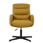 Katarni Office Chair Light Tan Brown Leather & Black