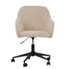 Opus Office Chair Natural Cream Fabric & Black