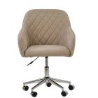 Opus Office Chair Fawn Brown Fabric & Chrome