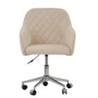 Opus Office Chair Natural Cream Fabric & Chrome
