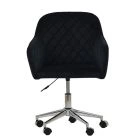 Opus Office Chair Black Velvet & Chrome