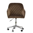 Opus Office Chair Mocha Velvet & Chrome