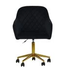 Opus Office Chair Black Velvet & Gold