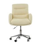 Jackson Office Chair Aged Brown Faux Leather & Chrome