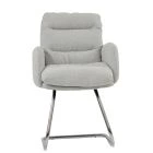 Nikan Office Chair Mink Boucle Fabric & Chrome
