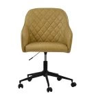 Opus Carver Office Chair Aged Cream Faux Leather & Black