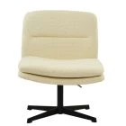 Rosso Office Chair Cream Boucle Fabric & Black