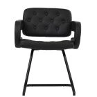 Luce Office Chair Black Faux Leather & Black