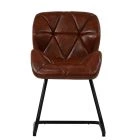 Brigham  Office Chair Vintage Tan Brown Faux Leather & Black