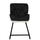 Brigham  Office Chair Black & White Faux Leather & Black