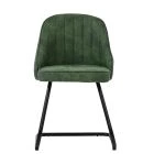 Bowfell Office Chair Aged Olive Green Faux Leather & Black