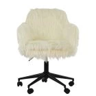Snoop Office Chair Cream Faux Fur & Black