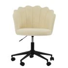 Clam Office Chair Cream Boucle & Black
