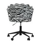 Clam Office Chair Zebra Fabric & Black