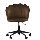 Clam Office Chair Mocha Velvet & Black