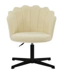 Scallop Office Chair Cream Boucle & Black