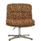 Rosso Office Chair Leopard Fabric & Chrome