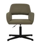 Stockholm Office Chair Taupe Leather & Black