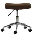 Cody Office Chair in Aged Brown Faux Leather Chrome Base