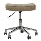 Cody Office Chair in Fawn Brown Fabric Chrome Base