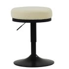 Brobbey Office Chair Cream Boucle Black Base