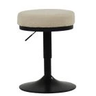 Brobbey Office Chair Natural Cream Fabric Black Base