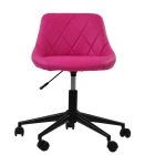 Kai Office Chair in Hot Pink Faux Leather Black Base