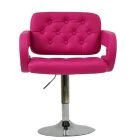 Ramos Office Chair Hot Pink Faux Leather Chrome Base