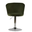 Pina Office Chair Olive Green Velvet Chrome Base