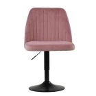 Elia Office Chair Pink Velvet Black Base