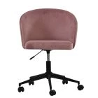 Olmo Office Chair in Pink Velvet Black Base