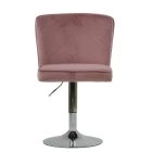 Riad Office Chair Pink Velvet Chrome Base