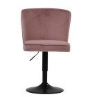 Riad Office Chair Pink Velvet Black Base