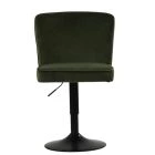 Riad Office Chair Olive Green Velvet Black Base