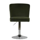 Riad Office Chair Olive Green Velvet Chrome Base