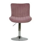 Izzo Office Chair Pink Velvet Chrome Base