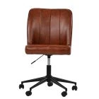 Cambourne Office Chair Vintage Brown Faux Leather & Black