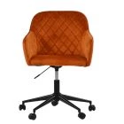 Opus Carver Office Chair Burnt Orange Velvet & Black
