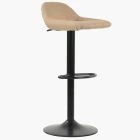 Ohio Bar Stool Brown Fabric & Black Base
