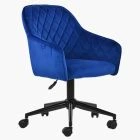Opus Office Chair Blue Velvet & Black