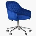Opus Office Chair Blue Velvet & Chrome