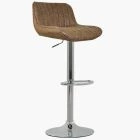 Perth Bar Stool Antique Brown Leather & Chrome Base