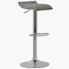 Rasmus Bar Stool Stone Grey Boucle Fabric & Chrome Base